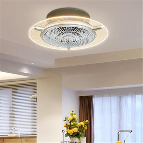 Environmentally Friendly Restaurant LED Ceiling Fan Light Invisible Fan Light Simple Modern Living Room Lamp Bedroom Fan Light