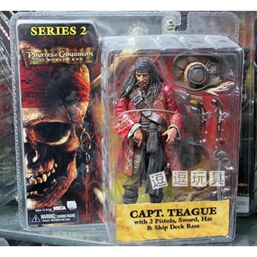 NECA Pirate King At Worlds End Capt Teague PVC Action Figure Toy Model Limited Edition 18cm