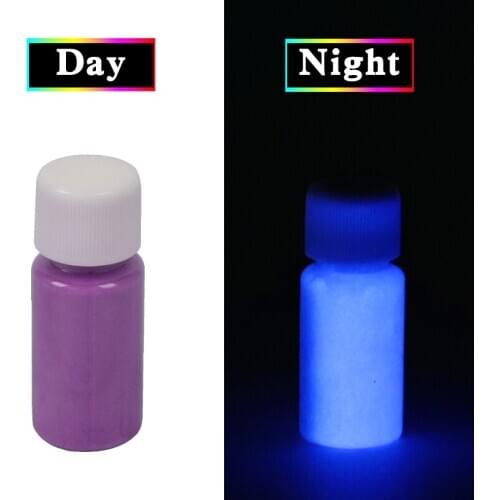 Purple Glow In The Dark Luminous Sand Acrylic Fluorescent Paint Party Bright Paint Star Nail Decoration Paint Halloween 20g
