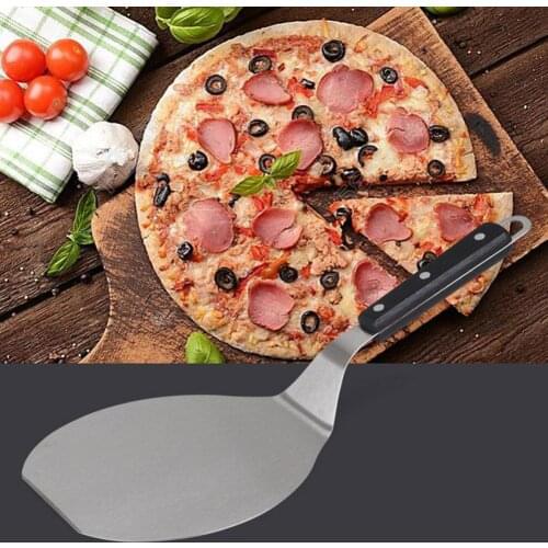HobbyLane Round Stainless Steel Shovel for Kitchen Pizza Cake Baking Tool