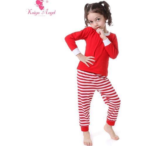 Kaiya Angel Toddler Girl Clothing Christmas Pajamas Girls Boutique Outfits Clothing Set Boutique Kids Clothing Red White Stripe