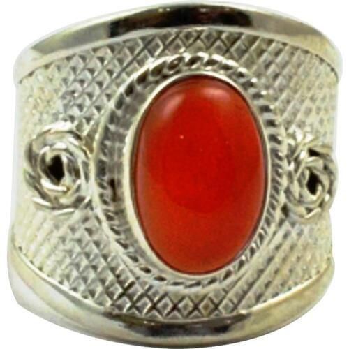 Lovegem Genuine Carnelian 925 Sterling Silver,Size :8.25, AR3387