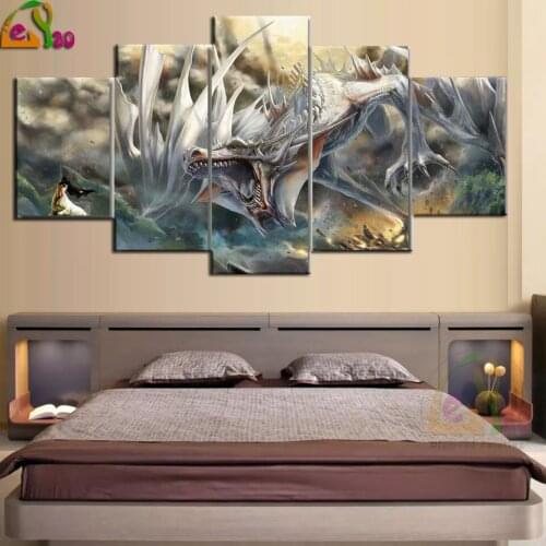 5 pcs 5D Diy Diamond Painting Mythical Fantasy animal Dragon 3D Diamond Mosaic Kit Full Rhinestone Embroidery Diamant