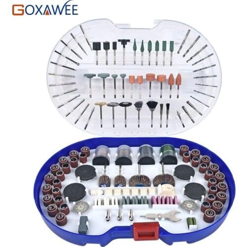 GOXAWEE 276pcs Power Rotary Tools Set Accessories For Dremel Tools Drill Abrasive Tools Cutting Sanding Grinding Polishing Kit