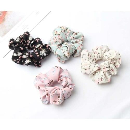 New Fahsion Silk Flower Large Intestine Womens Hair Band High-End Elegant Hairband Fairy Essential Hair Accessories
