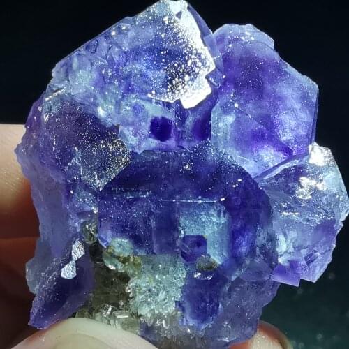 28.8gNatural rare Tanzanian blue purple fluorite mineral specimen HEALING CRYSTAL QUARTZ GEM home decoration teaching collection