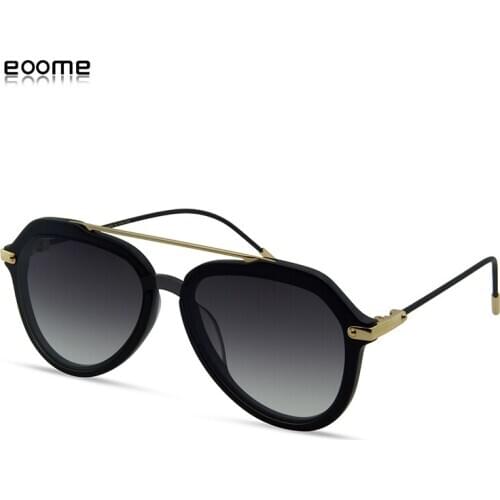 Eoome New Design Aviation Shape Acetate MEN AND WOMEN Pilot Sunglass Simple and Elegent High Quality With Free Case
