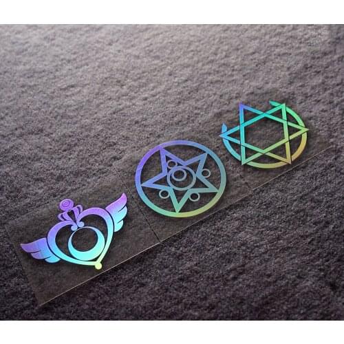 Car Styling Automobile Interior Body Motorcycle Helmet Decal Sticker for Moon Hare Pentagram Star