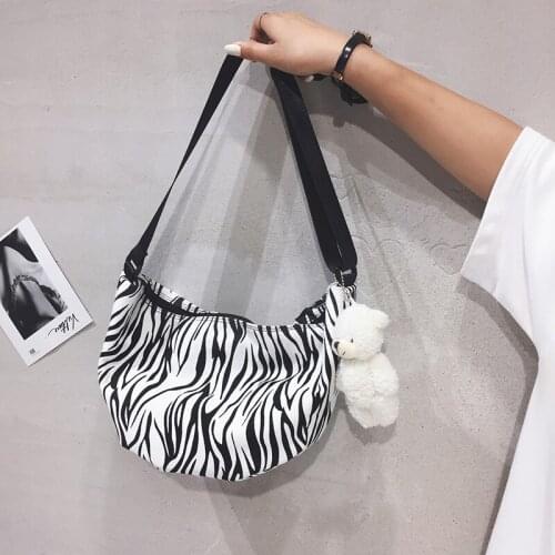 2021 New Summer Animal Pattern Small Canvas Bag Ladies Fabric Shoulder Bag Female For Womens Shopper Fancy Cossbody Bags