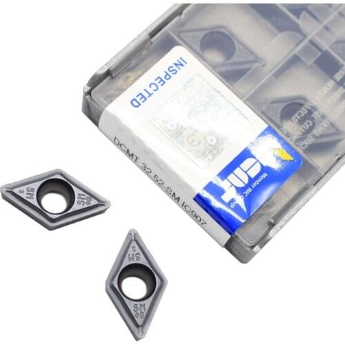 10PCS DCMT11T308 SM IC907 Internal Turning Tool dcmt 11t308 Carbide insert Lathe cutter Tool turning insert