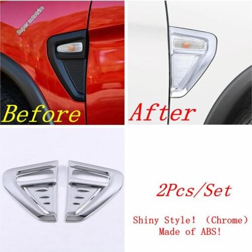 Lapetus Exterior Mouldings Car Turn signal Lights Turning Lamps Cover / Frame 2PCs For Mitsubishi ASX 2020 - 2021 Accessories