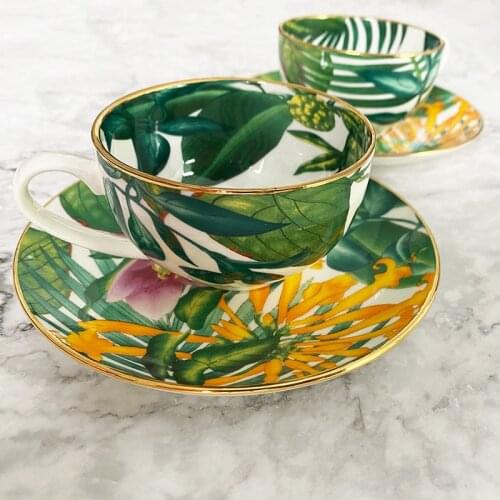 Top Grade Bone China Coffee Cup European Tea Cup Set and Saucer Afternoon Tea Coffee With Gift Box