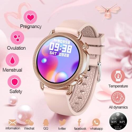 2021 Smart Watch Women Lovely New Bluetooth Call Bracelet Heart Rate Monitor Waterproof Fashion Smartwatch Connect IOS Android