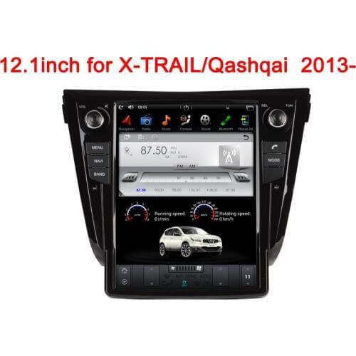 12.1 inch big touch screen android 7.1 tesla style car dvd radio player for NISSAN X-TRAIL Qashqai 2013-2016 with gps wifi