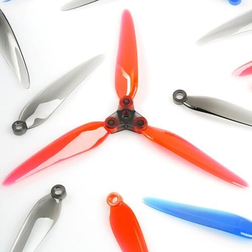 DALPROP Fold 2 F7 7X5.1X3 3-Blade PC 7 Inch Folding Responsive Freestyle Props Less PropWash for RC FPV Long Range Drones DIY