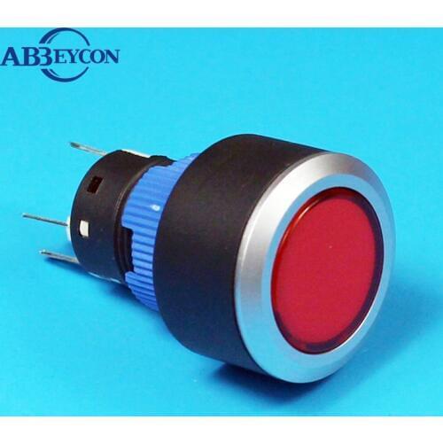 2226F Momentary industrial waterproof plastic illuminated pushbutton reset switch 22mm plastic switch