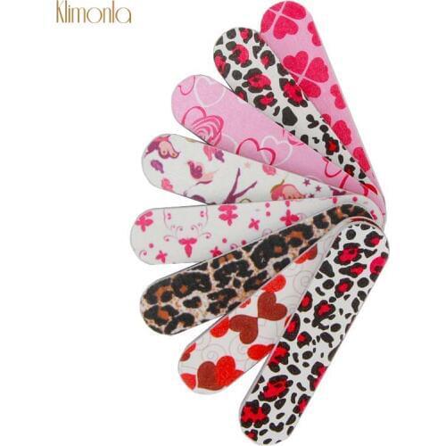 50Pcs Double Side Nail Files Colorful Wood Nail File 180/240 Disposable Sanding File Buffer Block Manicure Tools Wholesale