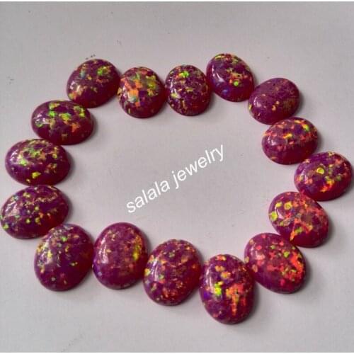 50pcs/lot Free Shipping 8x10 mm OP23 Dark Rose Red Synthetic Oval Cabochon Opal Fire Oval Opal Stone Price
