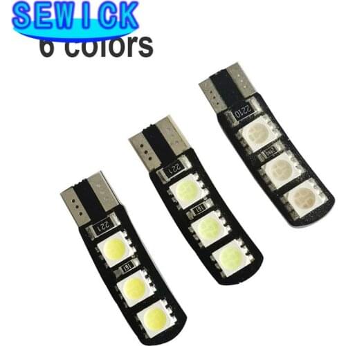 500 x T10 W5W 194 5050 6 LED canbus showing the wide lights DRL car daytime running lights super bright LED bulbs