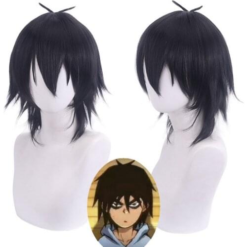 Anime Game Scissor Seven Short Black Cosplay Wig Snthetic Hair Killer Halloween Costume Party Wigs For Men Adult