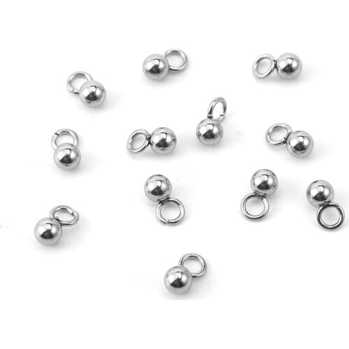 5-50Pcs/Lot 3-10mm Stainless Steel Solid Beads Diy Bracelet Necklace Accessories Charms Beads For Jewelry Making Supplies