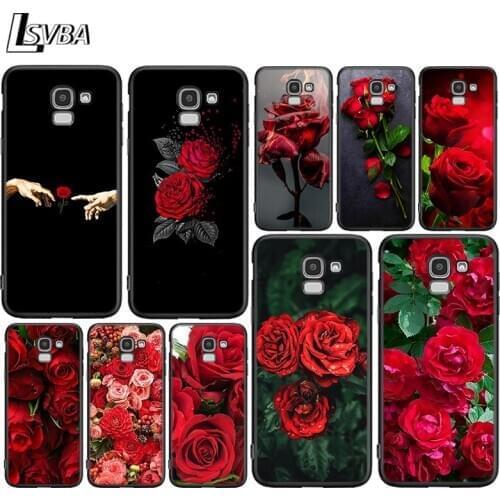 Beautiful Red Roses For Samsung Galaxy J2 J3 J4 Core J5 J6 J7 J8 Prime duo Plus 2018 2017 2016 Silicone Phone Cover