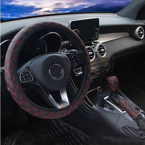 Red Wine Without Inner Ring Steering Wheel Grip Cover
