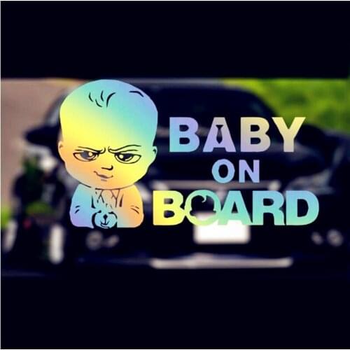 Three Ratels FTZ-1230 BABY ON BOARD Creative Fashion Car Sticker Tail Warning Sign Decal