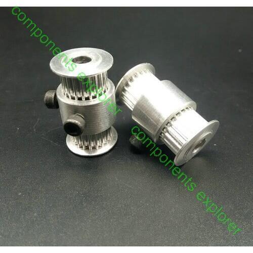 Twin Pulley GT2/2GT 20 Teeth 5mm Bore for 6mm Belts,2pcs/lot