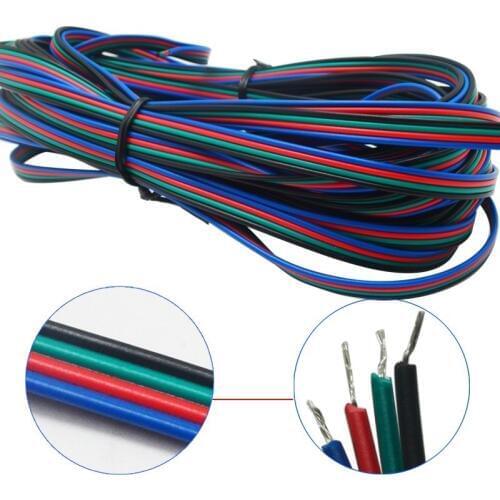 4Pin10m20M30M 50M 100M 22Awg RGB Extension Wire Cord For LED Lighting Connector Cable 5050 3528 Strip