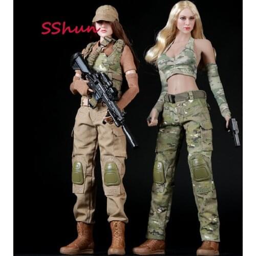 Fire Girl Toys 1/6 Scale Tactical Female Gunner Fire Series Set FG003 FG004 For Action Figure PH Middle Breasted Female