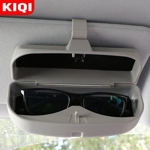 KIQI Car Sunglasses Holder Case for Volkswagen VW Golf 4 5 6 7 8 Jetta MK5 MK6 MK7 Passat B5 B6 B7 B8 Polo Accessories