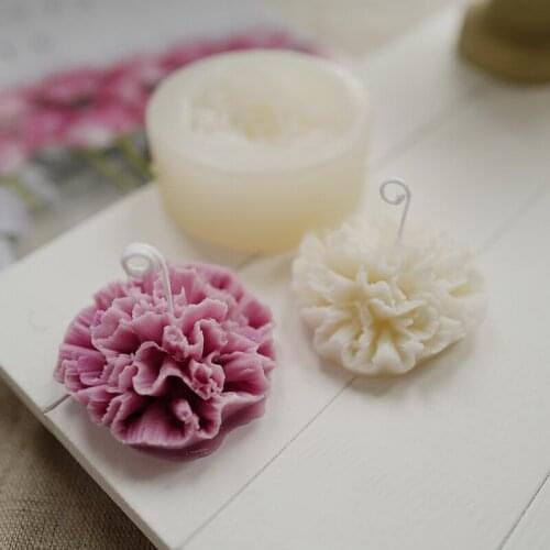 Carnation Mold Homemade Scented Candle Making Supplies Diy Scented Candle Silicone Mold Plaster Mold Soap Making Cake Decoration