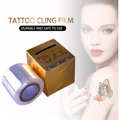 Safe PE Tattoo Cover Barrier Film Tattoo Disposable Hygiene Tattoo Cling Film Transparent for Eyebrow Lips Makeup Accessories