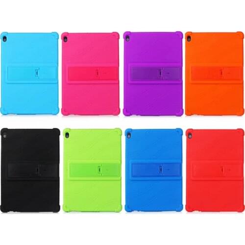 For Lenovo Tab P10 TB-X705 Soft Silicone Tablet Case Kickstand Shockproof Cover for Lenovo Tab M10 TB-X605
