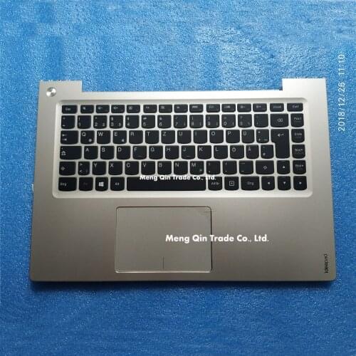 New/Orig EU keyboard for Lenovo IdeaPad U430P U430 Palmrest Top Cover Upper Case with Touchpad No backlight