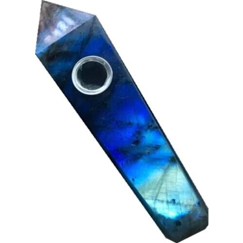 Wholesale high quality natural crystals healing stones labradorite crystal quartz smoking weed pipes