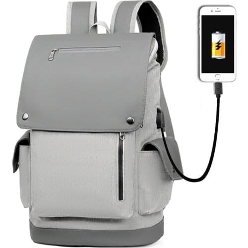 Men Backpack USB Charging Back Pack Anti-theft Laptop Backpack Large Capacity College School Bag For Teenager Boys Girls Mochila