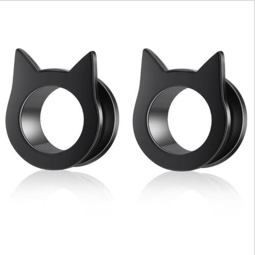 New Retro Animal Bat Ear Plugs Tunnels Flesh Expansions Piercing Earrings Gauges Ears Expander Ring Fashion Women Jewelry