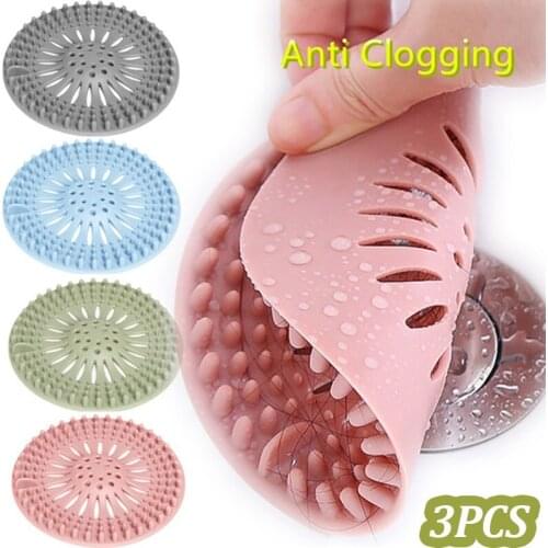 Anti-clogging Silicone Hair Catcher Stopper Kitchen Sink Filter Shower Drain Bathroom Floor Drain Cover Sink Strainer Filter