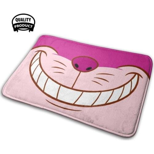 Cheshire Cat Comfortable Door Mat Rug Carpet Cushion Alice Alicia Cat Quarantine Crazy Smile Confinement Cheshire Funny Animal