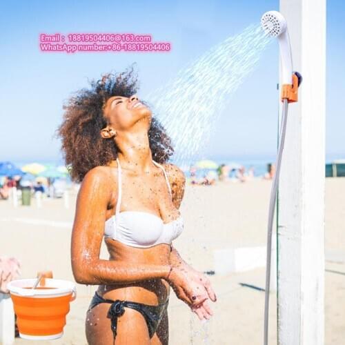 USB Outdoor Portable Shower Electric Shower Camping Rechargeable Bathing Artifact Camping Shower Pumping Strong 1.8m