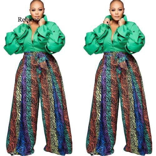 New Autumn Winter Women Pants Leopard Print High Waist Leggings Loose Wide Leg Trousers Sexy Night Club Bottoms Bandage