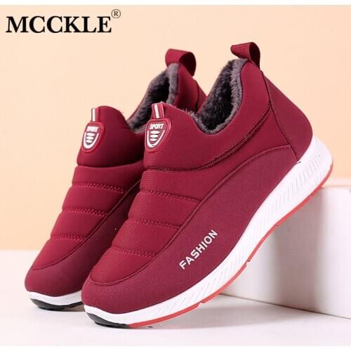 Womens Snow Boots Winter Shoes Slip On Couple Warm Plush Soft Heels Ladies Sewing Cuasual Comfortable Vulcanized Flat Casual