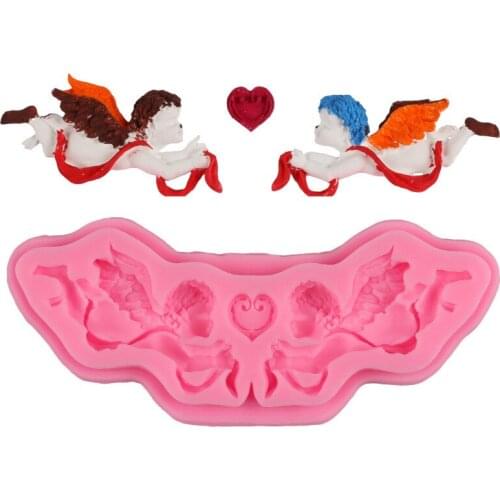 1PC Sugar Craft Newest Angel Frame Silicone Fondant Molds Cake Decorating Tools Chocolate Gumpaste Mould