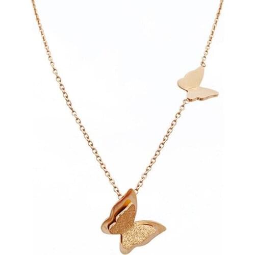 1pc Fashion Butterfly Decor Clavicle Necklace Chic Pendant Choker Necklace Chain Pendant Necklace Jewelry Accessories