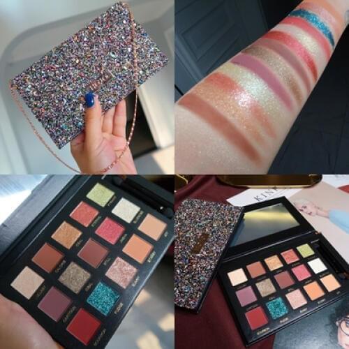 Nude 15 Color Metallic Shining Matte Eyeshadow Palette Makeup ShimmerGlitter Eyeshadow Pigment Smoky Eye Shadow Pallete Cosmetic