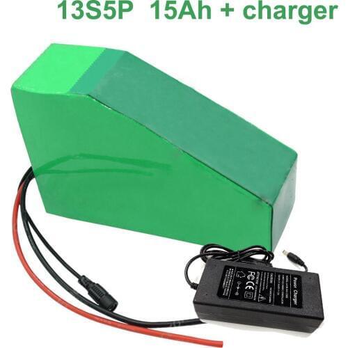 48V 15Ah 13S5P 18650 Li-ion Battery Pack E-Bike Ebike electric bicycle 235*200*145*70*45*70mm Accept customization With charger