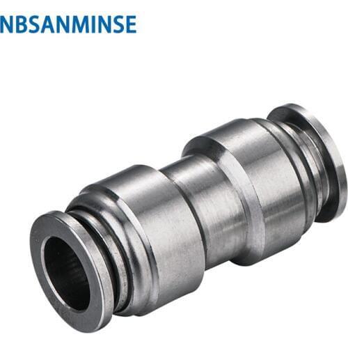 5Pcs/lot SSPUC 4 6 8 10 12 Stainless steel Straight Air Fitting SS316L Anti corrosion Air water Fitting Pneumatic Parts Sanmin