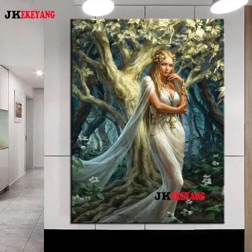 5D DIY square/round Diamond painting Pretty fairy Cross Stitch Diamond Embroidery Pattern Rhinestone J3123